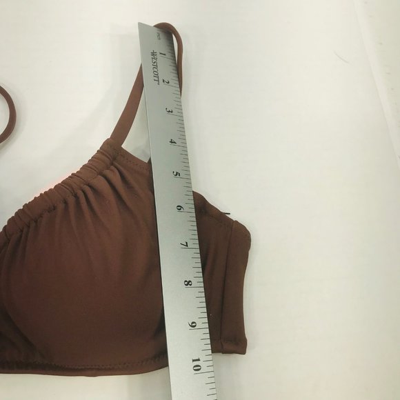 Shade And Shore Women's 32B Lightly Lined Shirred Bralette Bikini Swim Top NWOT - Picture 11 of 11